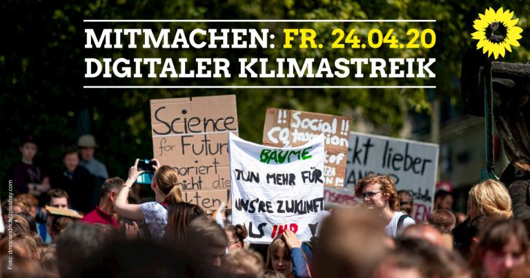 Mitmachen beim digitalen, globalen Klimastreik am Freitag, 24.4.2020